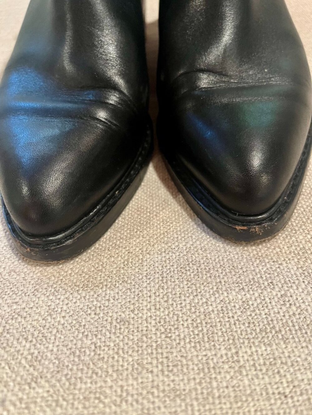 Coach Bowery Black Leather Chelsea Ankle Boots with Gold Charm Made in Italy - Picture 13 of 14